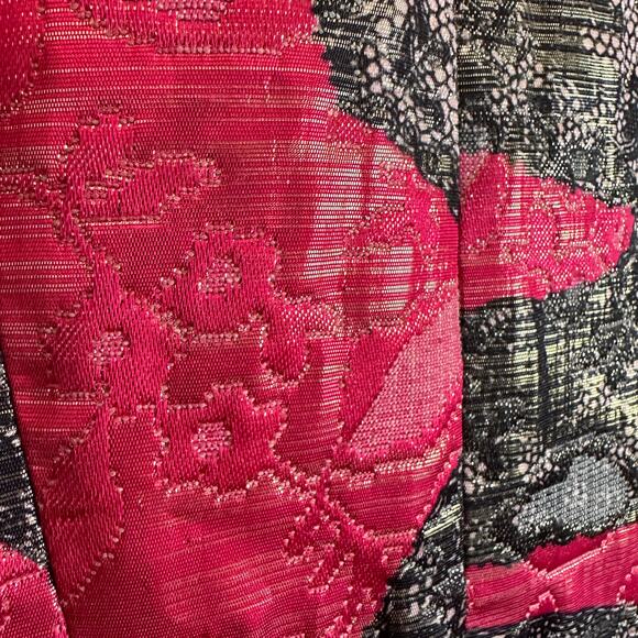 DRAPER JAMES | Black and pink Jacquard Cocktail Dress | Size 0 - Picture 3 of 7